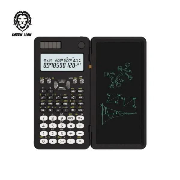 GREEN SCIENTIFIC CALCULATOR & WRITING PAD | PEN INCLUDED